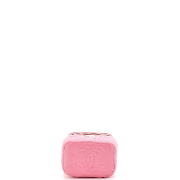 Chanel Mini Classic Top Handle Vanity Case with Chain Quilted Lambskin - Picture 4 of 5